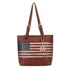 MKF Collection Vera Vegan Leather Patriotic Flag Pattern Women’s Tote Bag by Mia K - 2 of 4