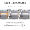 DOMETOUR White LED 3-Drawer Nightstand with Acrylic Board for Bedroom/Living Room - 3 of 4