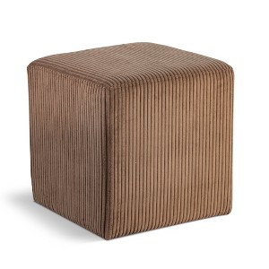 Meridian Furniture,Roy Microsuede Fabric Ottoman/Stool - 1 of 4