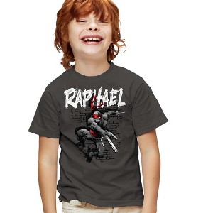 Teenage Mutant Ninja Turtles Teenage Mutant Ninja Turtles Raphael Youth T Shirt, Charcoal - 1 of 4