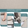 Tangkula 2 Pieces 2-Person Patio Outdoor Loveseat Sofa with 6" Thick Cushion and Coffee Table Set for Garden Beige - 4 of 4