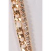 Slickblue Gold Figaro Link & Rhinestone Box Chain Necklace Set, Lobster Claw Closure, Women’s Jewelry, Gold, 15"-16.5" - 2 of 4