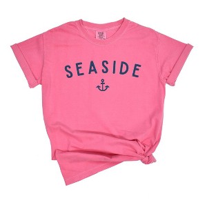 Simply Sage Market Women's Seaside Anchor Short Sleeve Garment Dyed Tee - 1 of 2