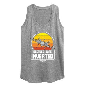 Women's - Top Gun - Because I Was Inverted Graphic Racerback Tank - 1 of 4