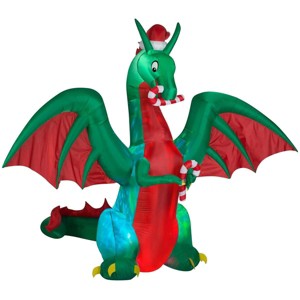Animated Projection Kaleidoscope 9FT Tall Dragon (RGB) Christmas Inflatable - 1 of 3