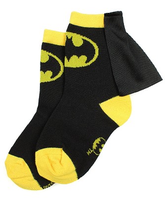 Seven Times Six DC Comics Superhero Batman Superman The Flash Youth Boys Caped Crew Socks