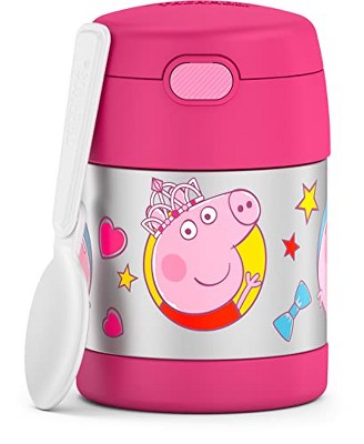 Thermos Funtainer Peppa Pig 12 oz bottle Pink, Blue, Silver, Multi-Color NEW