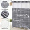 Family Shower Curtain with Snap - in Polyester Liner, See Through Top, Waterproof Washable, 72x 75 Inch - 4 of 4