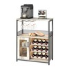WATARRAN Coffee Bar Cabinet with Wine Rack and Glass Holder, Kitchen Sideboard Buffet Cabinet with Wine Rack Storage - 3 of 4