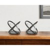 HomeRoots Set of Two Clear And Black Distressed Glass And Metal Tabletop Votive Candle Holders - 2 of 4