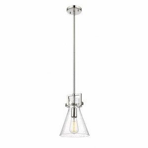 Newton Cone - 1 Light Stem Hung Pendant In Industrial Style-11.38 Inches Tall and 8 Inches Wide - 1 of 1