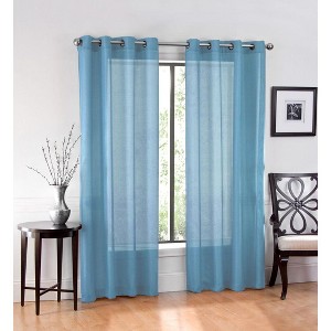 GoodGram Ultra Luxurious Elegant Sheer Grommet Single Curtain Panel - 1 of 3