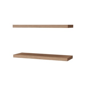 Vynxaria Rustic Decorative Wall Shelf Set of 2 - Farmhouse Floating Design for Small Spaces - 1 of 4