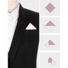 INSPIRE CHIC Men's Cotton Contrast Solid Color Tuxedo Pocket Squares Handkerchiefs - 3 of 4