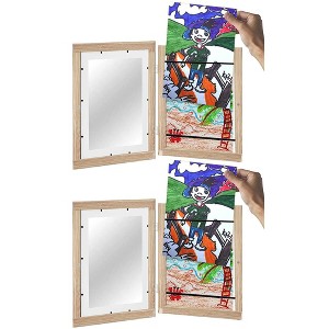 2 Packs Kids Art Frames Front Opening Holds 150 Sheets A4 Kids Artwork Frames Changeable | Kids Artwork Display Storage for Children Drawing Crafting - 1 of 4