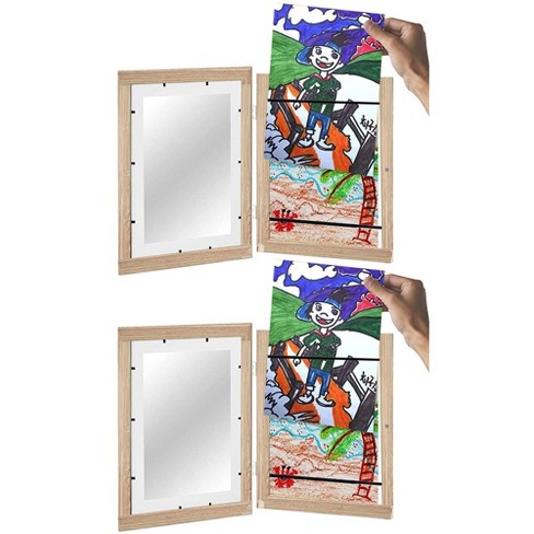 2 Packs Kids Art Frames Front Opening Holds 150 Sheets A4 Kids Artwork Frames Changeable | Kids Artwork Display Storage for Children Drawing Crafting - image 1 of 4