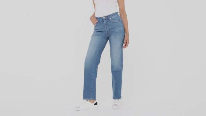 Women's High-Rise 90's Distressed Straight Jeans - Universal Thread™, 2 of 13, play video