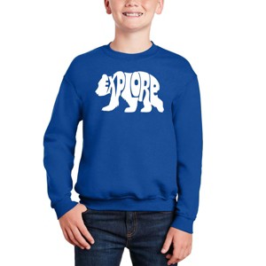 LA Pop Art Explore - Boy's Word Art Crewneck Sweatshirt - 1 of 4