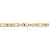 Black Bow Jewelry Men's 5.75mm, 14k Yellow Gold, Hollow Figaro Chain Necklace - 4 of 4