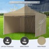 10 x 10 Pop Up Canopy Tent, Heavy Duty Outdoor Canopy with 3 Removable Sidewalls Wheeled Carry Bag, Stakes and Nails - 3 of 4