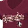 NCAA Florida State Seminoles Women's V-Neck T-Shirt - 3 of 3