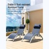 33.66 "Outdoor loungers (set of 2), patio loungers with adjustable backrests and removable pillows - 2 of 4