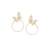 SOHI Women's Gold Butterfly Drop Earrings - 2 of 3