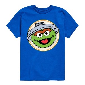 Boys' - Sesame Street - Oscar Badge Short Sleeve Graphic T-Shirt - 1 of 4