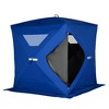 Outsunny 4 Person Ice Fishing Shelter, Waterproof Oxford Fabric Portable Pop-up Ice Tent with 2 Doors for Outdoor Fishing - 4 of 4