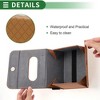 Unique Bargains Universal Car Tissue Holder Tissues Box Cover Car Backseat Extra Large Tissue Organization Faux Leather Brown - 3 of 4