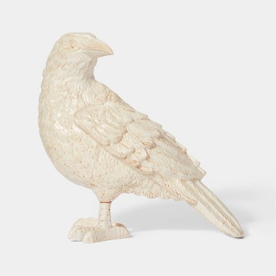 Plastic Cream Raven Halloween Decorative Sculpture