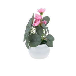 Unique Bargains Artificial Plants 5-Stem Rose Plastic 4.72"x4.72"x7.09" 1 Pcs - 1 of 4