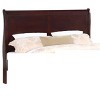 NicBex Twin Size Sleigh Bed Solid Wood Youth Bed with Headboard & Footboard, Low Profile Design, Cherry - 3 of 4