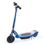 Razor E100 Kids Ride On 24V Motorized Powered Electric Kick Scooter Toy, Speeds up to 10 MPH with Brakes, and Pneumatic Tires for Kids Ages 8+, Blue
