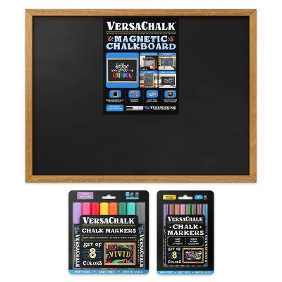 VersaChalk Starter Collection with 16pc Chalk Markers and Chalkboard