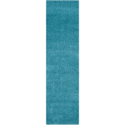 2'3"x6' Rayan Solid Loomed Runner Turquoise - Safavieh