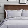 Brooklyn Loom 3pc King Niari Yarn Dye Stripe Duvet Cover Set Gray: Cotton Material, OEKO-TEX Certified, Includes Shams - image 2 of 4