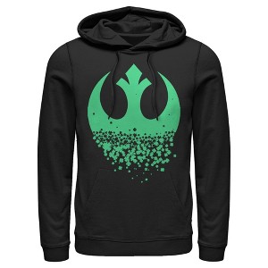 Men's Star Wars Rebel Symbol Clover Fade Pull Over Hoodie - 1 of 3