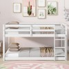 NicBex Twin over Twin Bunk Bed Wooden Bed Frame Low Height Design with Ladder and Full Length Guardrail, No Box Spring Required - 2 of 4