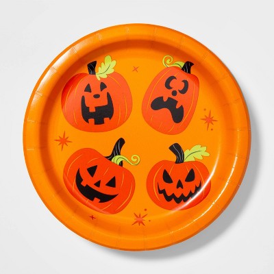 20ct Pumpkin Disposable Halloween Snack Plates - Hyde & EEK! Boutique™