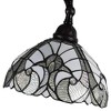 Amora Lighting Tiffany Style White Reading Floor Lamp – 62 Inch High Handcrafted Stained Glass Shade - 4 of 4