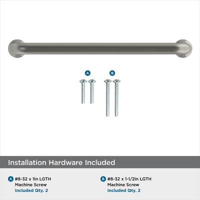 Satin Nickel Brushed Cabinet Bar Pull with Mounting Hardware