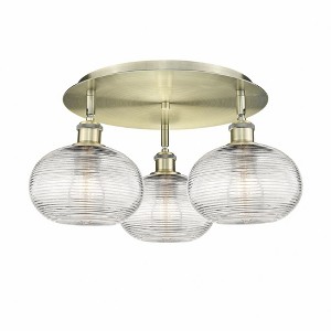 Ithaca - 3 Light Flush Mount In Industrial Style-9.25 Inches Tall and 19.75 Inches Wide - 1 of 1