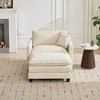 TUYOHW Cloud Sofa Ottoman, Modular Accent Ottoman with Double Layer Cushion, Breathable Chenille Fabric Footstool for Living Room - 3 of 4
