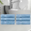 Modern Solid Classic Premium Luxury Cotton 6 Piece Hand Towel Set by Blue Nile Mills - 2 of 4