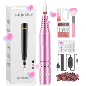 SAVILAND Electric Nail Drill: Ultra Quiet Low &Vibration Electric Nail File with 12 Nail Drill BitsRose. (Rose) - 1 of 4
