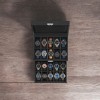 Synthetic Leather 20 - Slot Watch Box with Glass Lid. 2 - Layer, Lockable Watch Display Case - 4 of 4