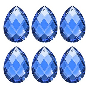 Unique Bargains DIY Hanging Grid K9 Crystal Pendant Teardrop beads 6 Pcs - 1 of 4