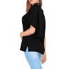 LA LEELA Womens Summer's Casual Blouse Shirt Blouses Short Sleeve Button Up Dress Tops Tee Shirts Coverup Hawaiian Dresses for Women - 3 of 4