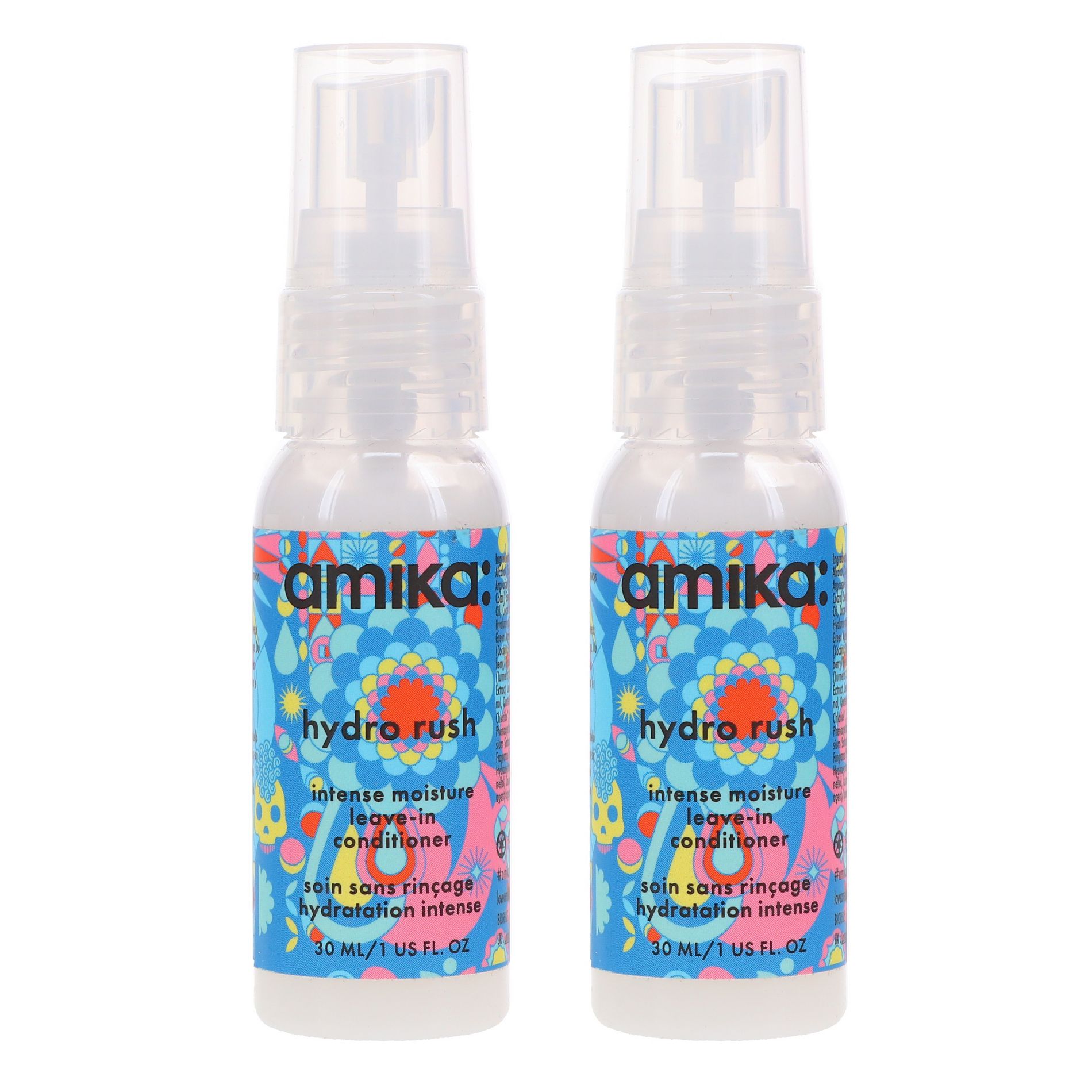 Amika Hydro Rush Intense Moisture Leave-in Conditioner 1 oz 2 Pack